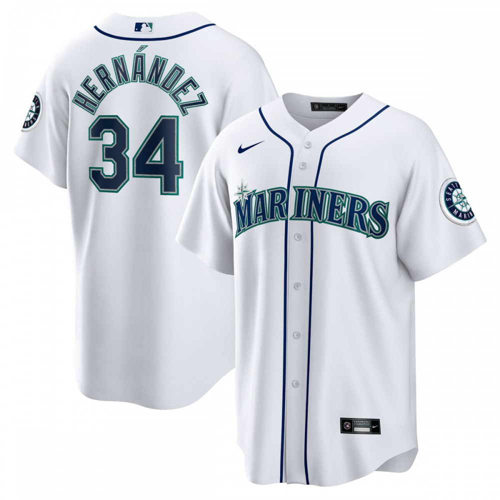 Felix Hernandez Seattle Mariners 2023 Hall of Fame Home Replica Player Jersey - White-Pro Kit Vault | Brand New 26/27 Sports Jerseys